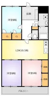 アトリオ今泉7【4階】の間取り