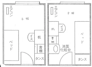 景中寮【1階】の間取り