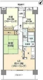 ダイアパレス東久留米【6階】の間取り