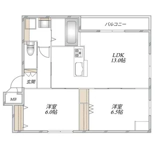 ヴィラ パーシモン【2階】の間取り