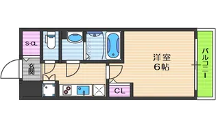 エスリード難波ザ・アーク【10階】の間取り