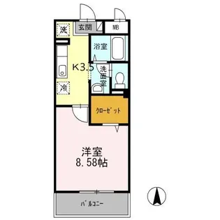 プランドール【3階】の間取り