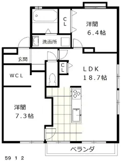 バル徳重【1階】の間取り