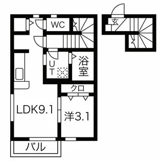 FolunaI【2階】の間取り
