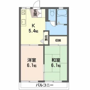 セキワガーデンハウス春日【2階】の間取り