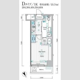 MAXIV ALIVE堀切菖蒲園【4階】の間取り
