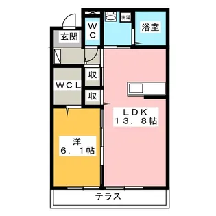 ドゥ シャンテ【1階】の間取り