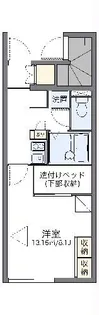 レオパレス雷電【1階】の間取り