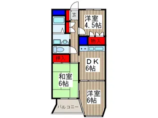 ニューグリーンマンション【3階】の間取り