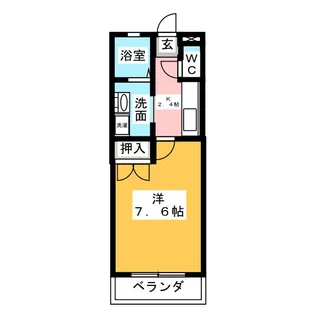 シャトー新川【1階】の間取り