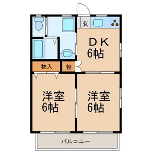 ハイツ石川【1階】の間取り