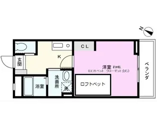 シクレッツァカーサKT【1階】の間取り