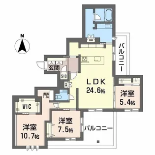 シークリサンス岡本【3階】の間取り