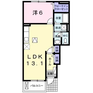アップアイランドS A【1階】の間取り