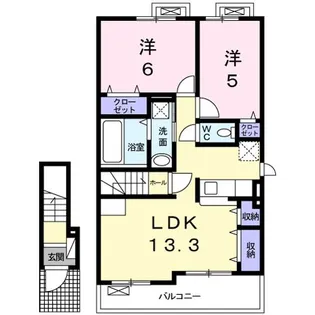 ベル ヴィレッジ C【2階】の間取り
