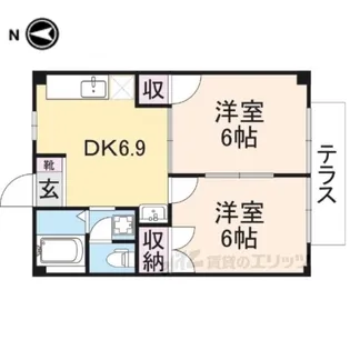 カーム石川【1階】の間取り