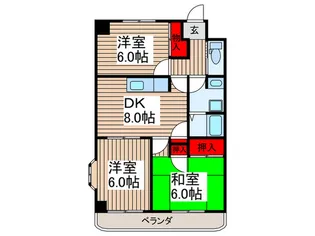 グランド-ル浦和【2階】の間取り