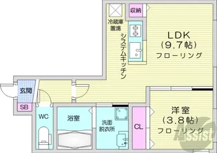 Halenix札幌医大前【4階】の間取り