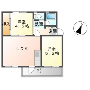 冨永マンション K棟【2階】の間取り