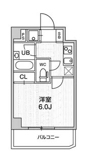 コンシェリア新橋【14階】の間取り