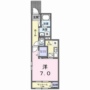 ミルホイール II【1階】の間取り