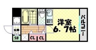 クリザンテーメ大手前【6階】の間取り
