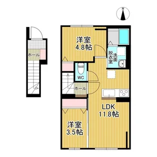 ハイムメゾン双葉町B棟【2階】の間取り
