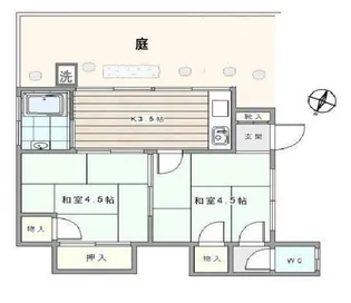 斉藤荘【1階】の間取り