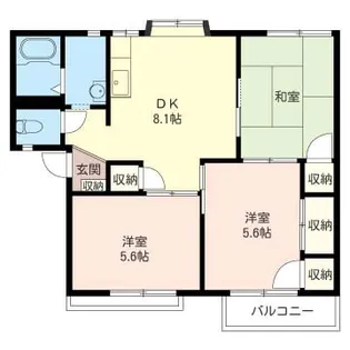 数野ハイツ A【2階】の間取り