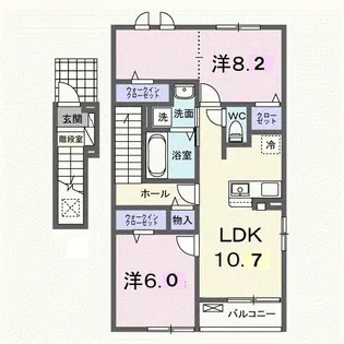 クローリス III【2階】の間取り