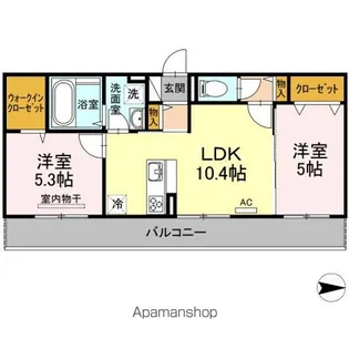 セカンドコート B棟【3階】の間取り
