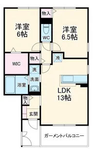 グレイスハイムAB【1階】の間取り