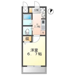 ココハウス泉崎【1階】の間取り