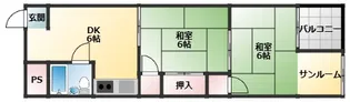 サニープレイスヒル【5階】の間取り