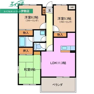 GardenMansionひまわり館【3階】の間取り