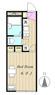 レオパレスグリーンライト【2階】の間取り