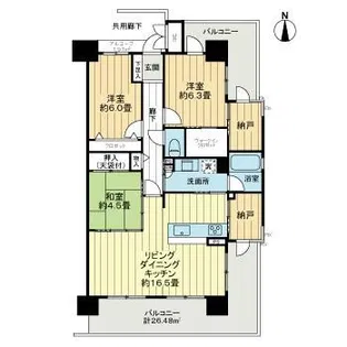 アルファステイツ北田町【2階】の間取り