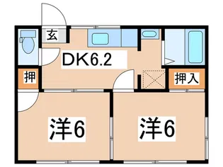 ドミール久里浜【1階】の間取り