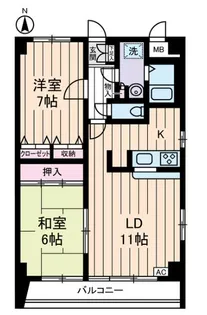 ガーデンヴィラクレセント【2階】の間取り
