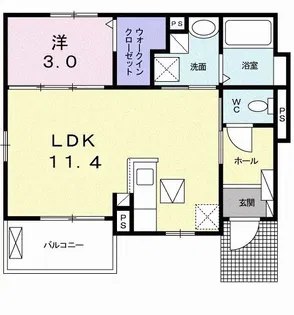 カワネ II【1階】の間取り