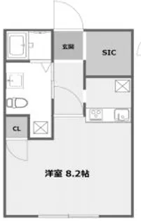 QUI E ORA【2階】の間取り