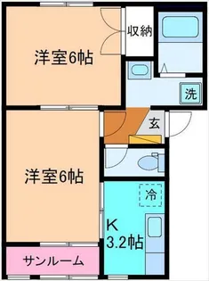 シャムスン【1階】の間取り