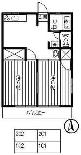 ドウヤハイム【1階】の間取り