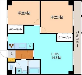 eコート【4階】の間取り