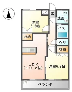 すぎのきハイム【2階】の間取り
