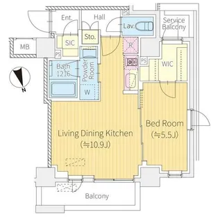 コモド目黒東山【2階】の間取り