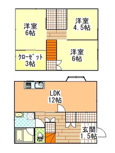 茨城県つくば市大角豆【一戸建】の間取り