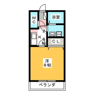 1Kの間取り画像