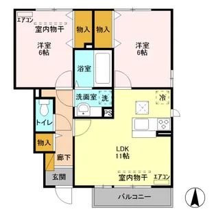 シアン・サージュ A【1階】の間取り