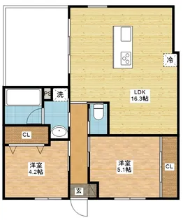 WINDMUHLE=BUNKYO【5階】の間取り